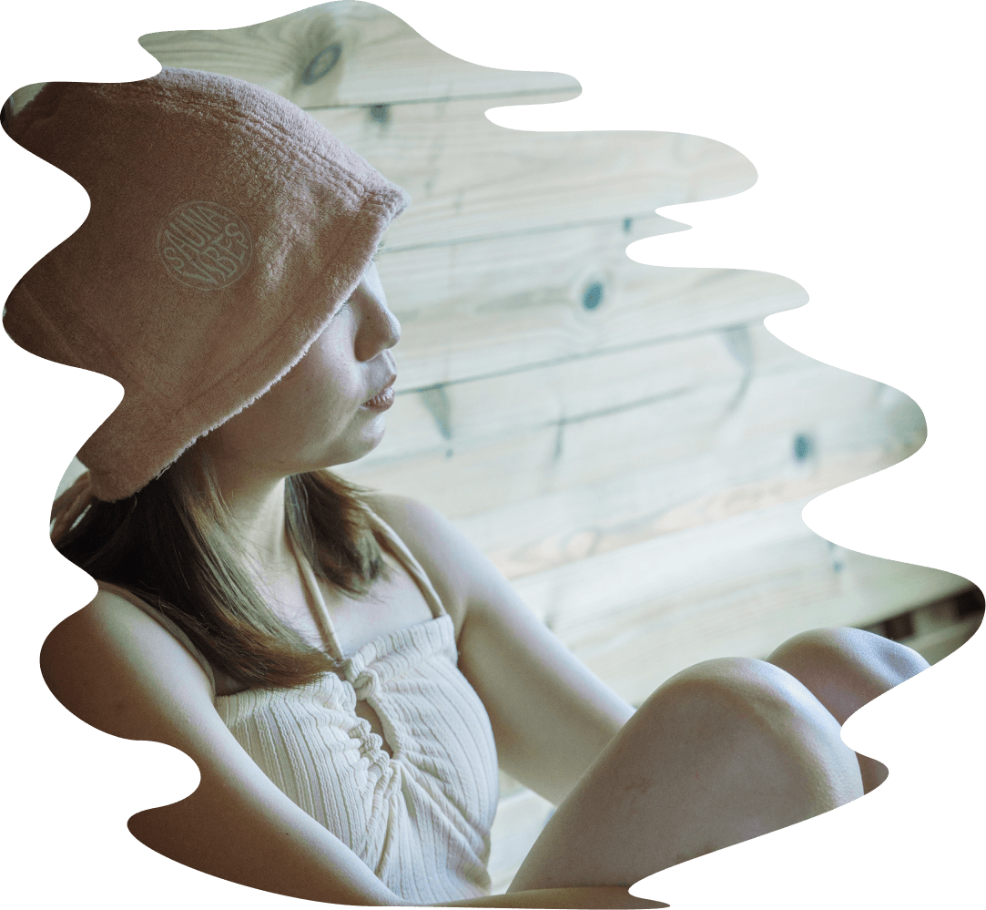 サウナに入る様子_写真