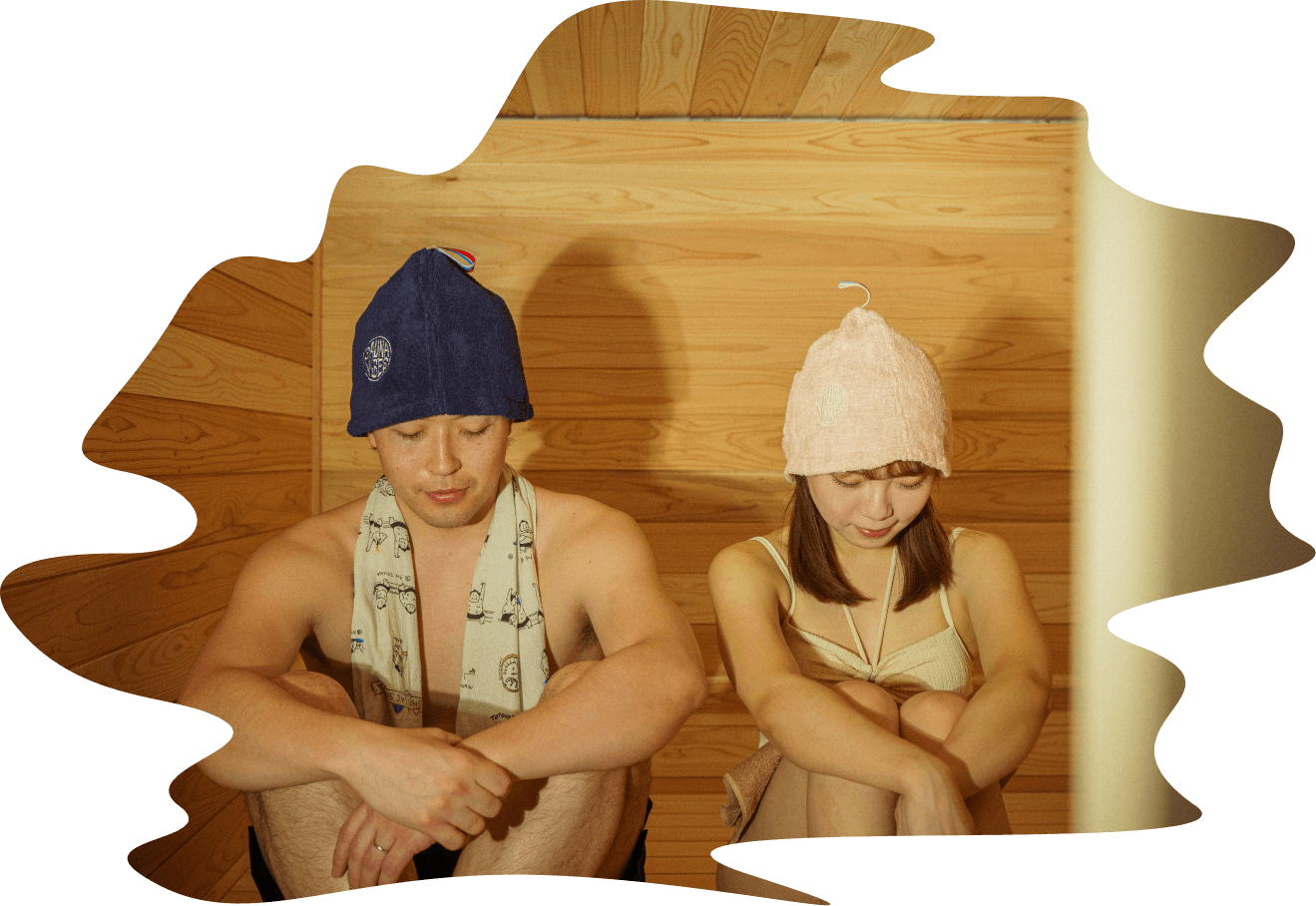 サウナに入る様子_写真